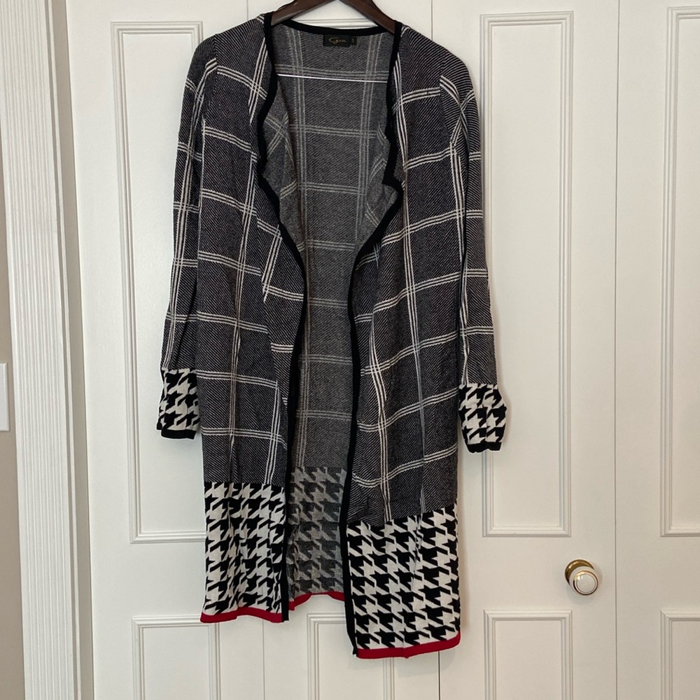 Women’s long open front cardigan